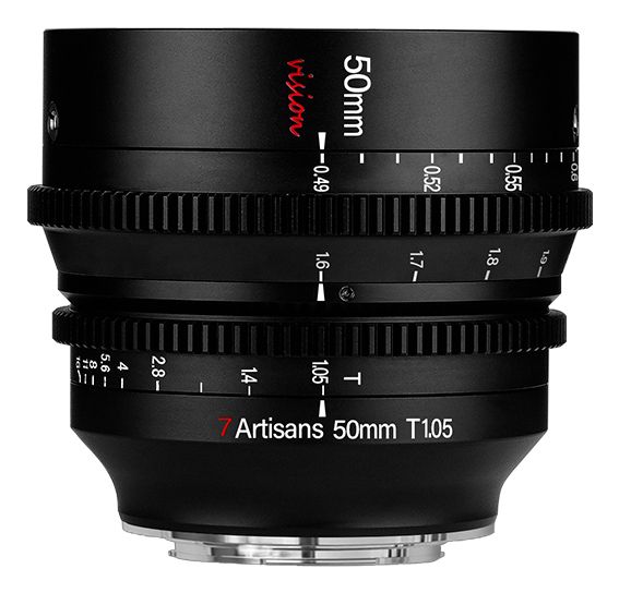 7Artisans 50mm T1.05 Cinema Lens - Canon RF - Black