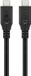 Goobay USB-C 3.2 kabel 60 W snellaadkabel 10 Gbits gegevensoverdracht (PD) / type C oplaadkabel Thunderbolt 3 & 4 datakabel/MacBook, iPad, HP, Dell / 2m / 74207