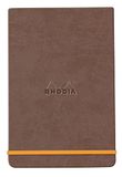 RHODIA 194346C - Hardcover Webnotepad Notitieboek Chocolade - 9 x 14 cm - Gelijnd - 192 Afscheurbare Pagina's - Clairefontaine Ivoor Papier 90 g/m² - Leeslint, Elastieksluiting - Omslag in Imitatieleer