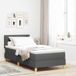 Prolenta Maison Exclusive - LED boxspringbed met hoofdeinde, donkergrijs, 80 x 200 cm, gestoffeerd