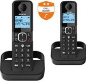 Alcatel Draadloze vaste telefoon F860 Duo, met oproepblokkering, 2 snelkiesknoppen, oproeplijst, zwart
