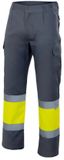 Velilla Werkbroek met hoge zichtbaarheid Unisex XXL grijs/fluogeel