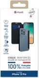 Muvit Flip Cover Transparant Zwart Geschikt voor Apple iPhone 13 Pro