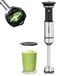 Merkloos Staafmixer - 1000 W - Snelheidsregeling via drukknop - Titanium gecoate messen - Pureermixer