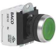 BACO BAL21AH10L L21AH10L Druktoets Kunststof frontring, Verchroomd Rood
