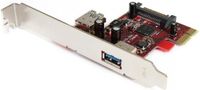 StarTech 2-poorts PCI Express Kaart - USB 3.0 - UASP - 1 intern, 1 extern