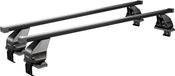 Menabo Omega | Coffre de toit - Alfa Romeo 147, 3 portes, 2000-2010 - Noir - Acier - Longueur 112 cm