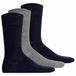 Hudson Unisex Sokken 3-Pack Donkerblauw/Grijs 43-46