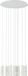 EGLO BERNABETA LED-hanglamp, modern, 10 lampen, wit, transparante elementen, warm wit licht voor woonkamer, eetkamer, incl. GU10-lampen, metaal, IP20