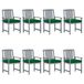 VidaXL Tuinstoelen 8 stuks met kussens Massief Acaciahout Groen