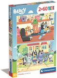 Clementoni Puzzel 2x60 Stukjes Bluey Kinderpuzzel Vanaf 4 Jaar