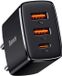 Baseus Compacte Trio Snellader 30W USB/USB-C Adapter Fast Charge Zwart