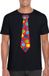 Bellatio Decorations Shoppartners Bv Foute Kerst t-shirt stropdas met kerstballen print zwart voor heren L