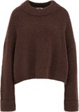 WE Fashion Dames Gebreide Trui - Dark brown - L