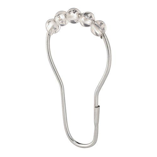 iDesign EVA Douchegordijn - 13-delig - 183 x 183 cm - Vorst/Metaal