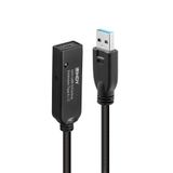 Lindy 43376 USB-kabel USB 3.2 Gen 1 (3.1 Gen 1) 10 m USB A USB C 5 Gbit/s Zwart