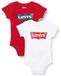 Levi's Kids Batwing Body Met Korte Mouwen 2 Eenheden Rood,Wit 6-12 Months Kinderen