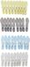 Merkloos / Sans marque Edco Wasknijpers gekleurd - kunststof / plastic - 36x Stuks