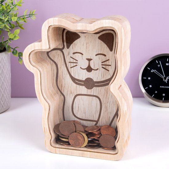 Kikkerland Lucky Cat Money Bank