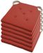 Stof Textile stoelkussen DUO - 6x - terracotta - 38 x 38 x 4 cm