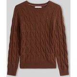Tommy Hilfiger Dames Gebreide Trui Wol Bruin L