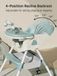 Chaise haute pour bébé - Chaise enfant avec 4 roues - Dossier réglable - Plateau avec bol et cuillère - Convient aux 1-2 ans - Vert
