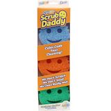 Scrub Daddy Afwasspons Set - Temperatuurgevoelige Keuken Reinigingssponzen met Smiley Design - Krasvrije Schrobspons voor Pannen & Servies - Vaatwasmachinebestendig & Geurwerend - Kleuren 3-Pack