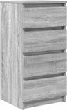 vidaXL Dressoir grijs sonoma 37,5x35x76 cm bewerkt hout