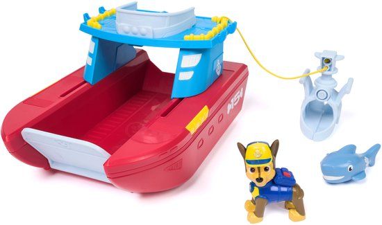 PAW Patrol - Sea Patroller Vaartuig - Inclusief Chase & Haaifiguur - Speelgoedvoertuigen
