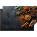 Cannelle Protection Plaque Induction Béton Café Bâtons De Cannelle Épices Tapis Pour Induction 80x52.2 cm
