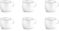 Medard de Noblat Yaka Black Koffie & Theekop 20 cl - 6 delig - Porselein