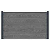 vidaXL Hekset - 180 x 105 cm - WPC en Aluminium - Grijs