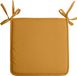 Merkloos Stof Textile Home stoelkussen - okergeel - 38 x 38 x 3 cm
