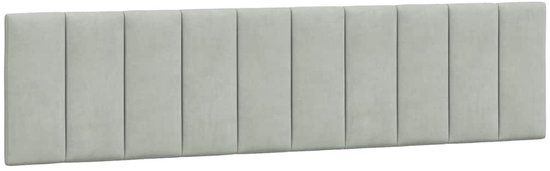 vidaXL Hoofdbordkussen "Hanko" 200 cm velvet lichtgrijs