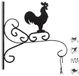 Sans marque 3x crochet mural poule