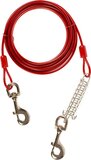 Duvo+ Aanlegkabel Met Veer Heavy Duty - 6m - Rood - Trainingslijn - Hond
