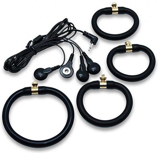 Rimba Electro Play Cockringen Set - 4 stuks - Zwart