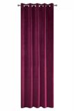 Eurofirany Villa - Verduisterend Gordijn - 140x250 cm - Bordeaux - Velours - Met Ringen