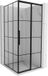Mexen Rox cabine de douche porte coulissante droite 110 x 110 cm, grille noire, noir
