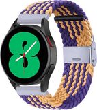 By Qubix Qubix - Braided Nylon Smartwatch Bandje voor Garmin Vivomove 3 / HR / Luxe / Sport / Style / Trend - 20mm - Oker/Paars