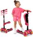 Hurtle Kinderstep, 3-wiel Step, Opvouwbare Scooter met Verstelbare Hoogte, Antislip Platform, LED Verlichte Wielen, Step voor Meisjes/Jongens van 2 tot 12 Jaar