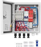 VEVOR Solar PV Combinatorbox 4-Snaar 15A voor Zonnepaneelsysteem Stalen Behuizing IP65