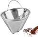 Solidchoice - Filtre à café réutilisable en acier inoxydable pour cafetières manuelles