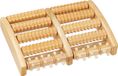 oCreon Hout Voetmassage roller, 10 rollen, met knobbeltjes, voetroller voor beide voeten, massageapparaat, ontspanning, natuur