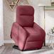 Fauteuil Relax Fauteuil Inclinable Électrique Rouge Bordeaux Tissu