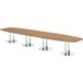 Hammerbacher table de réunion ton avec pied colonne - 520x130 cm