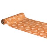 Chaks Tafelloper op rol - ginkgo print - terracotta - 28 x 300 cm - polyester