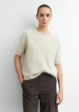 Comma - Dames Trui met lange mouwen van 100% wol - Beige - Maat XS