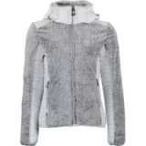 Peak Mountain Dames gebreide hoodie met rits in twee materialen