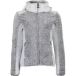 Peak Mountain Dames gebreide hoodie met rits in twee materialen
